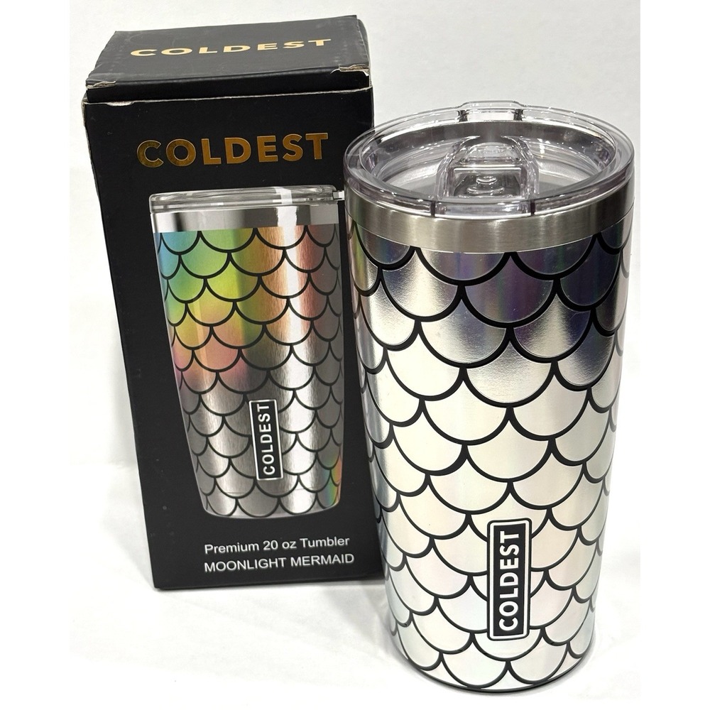 Coldest Moonlight Mermaid 20 oz Tumbler Limited Edition Silver New Open Box